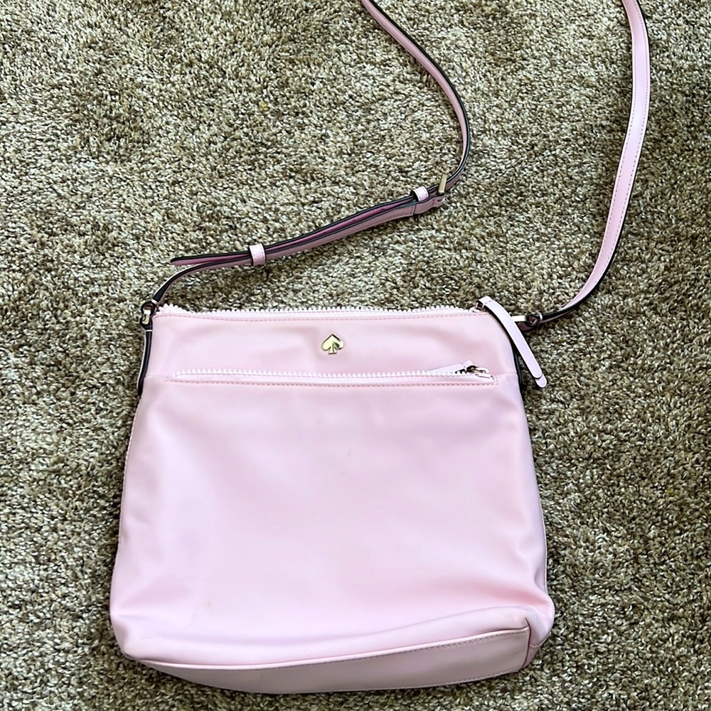 Kate Spade pink canvas crossbody